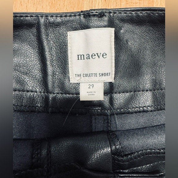 NWT! Maeve “Colette” Faux Leather Shorts - Picture 3 of 4